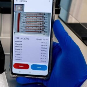 The Checkit Recorder showing dispensed volume measurements