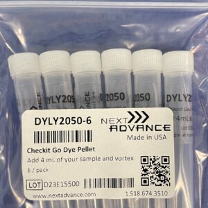 Checkit Go Dye Pellet for 20 and 50 µL models.  pack of 6