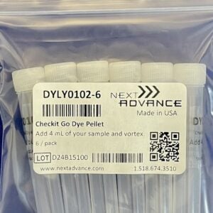 Checkit Go Dye Pellet for 1 and 2 µL models.  pack of 6