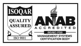 ISOQAR Quality Assured ISO 9001 ANAB Accredited