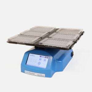 Single platform tissue culture rocker fully loaded with 6 SBS format well plates
